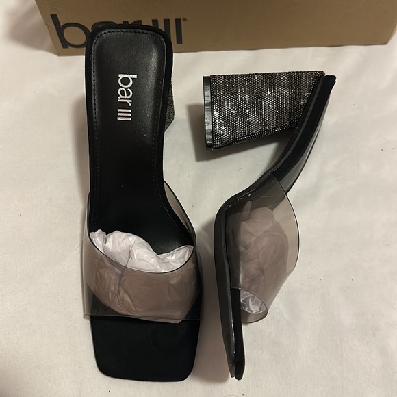 Bar lll Women's Avva Slide Dress Sandals black size 7.5 - Picture 7 of 10